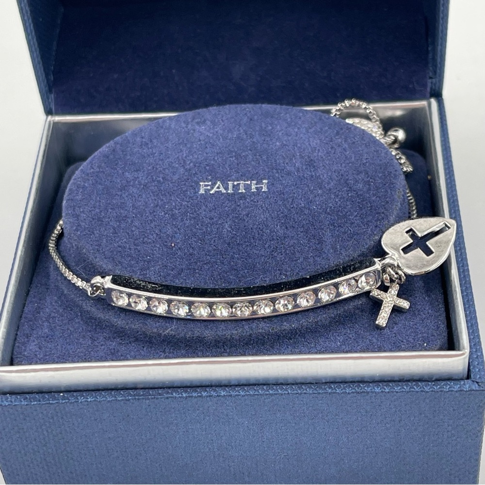 Crystals From Swarovski “Brilliance” Faith Bracelet Cross Star of Bethlehem NEW!